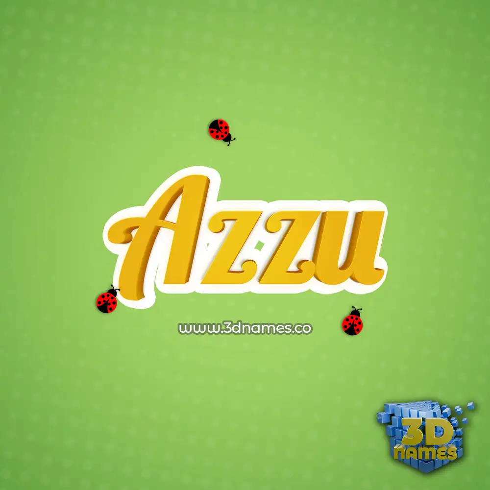 azzu in Ladybugs style - 3D name wallpaper