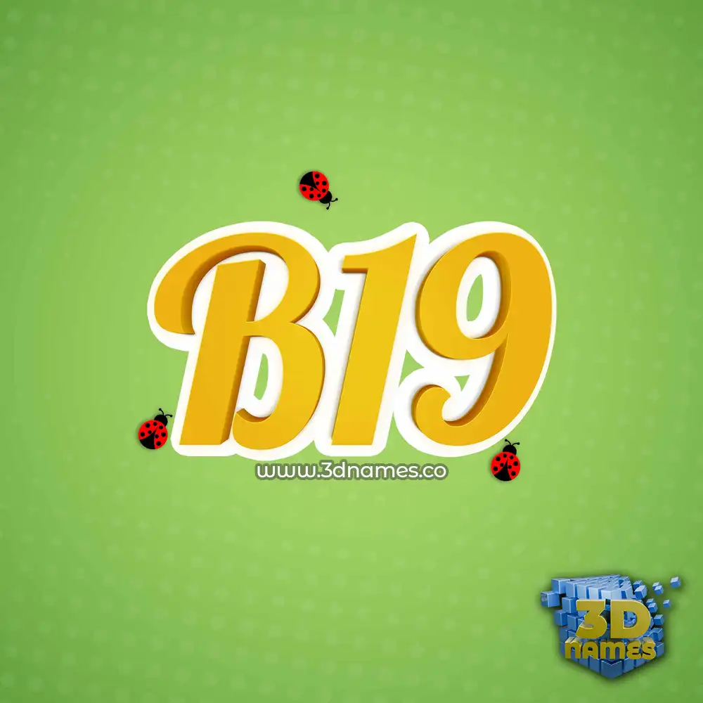 b19 in Ladybugs style - 3D name wallpaper