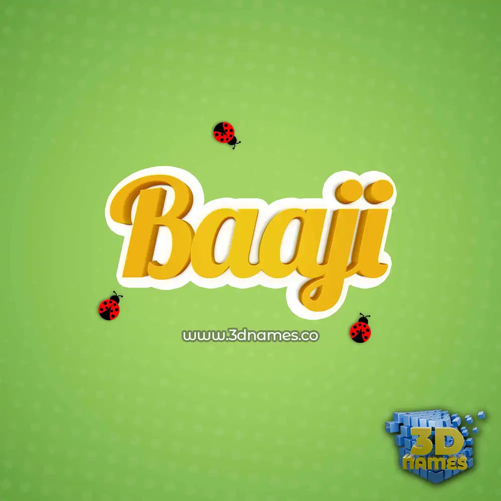 baaji in Ladybugs style - 3D name wallpaper