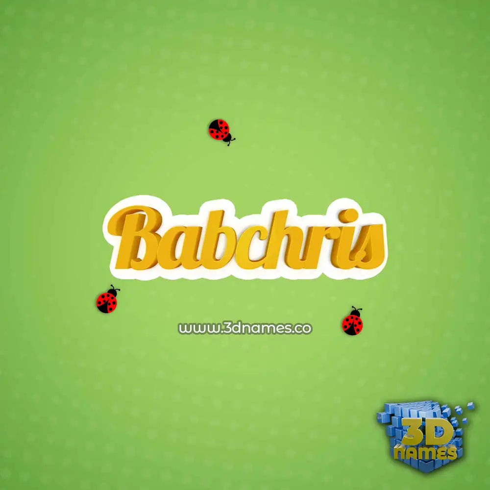 babchris in Ladybugs style - 3D name wallpaper