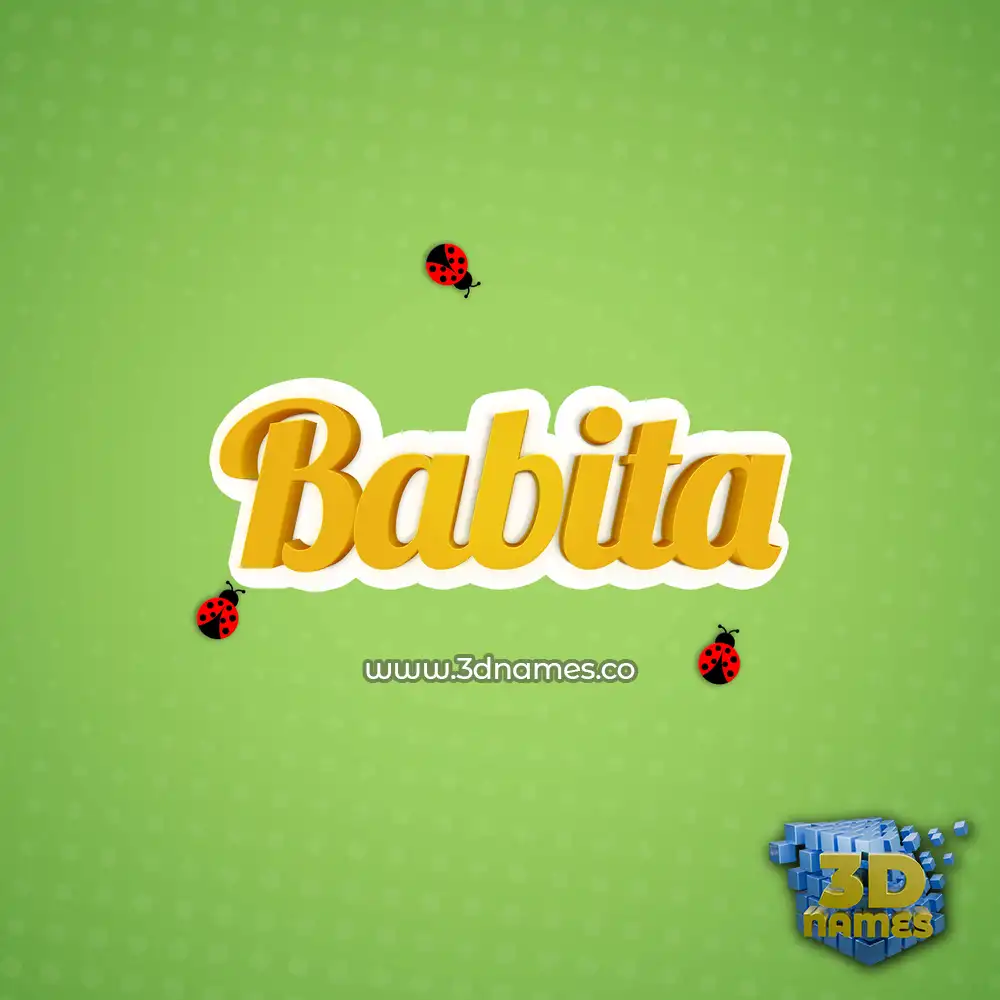 babita in Ladybugs style - 3D name wallpaper