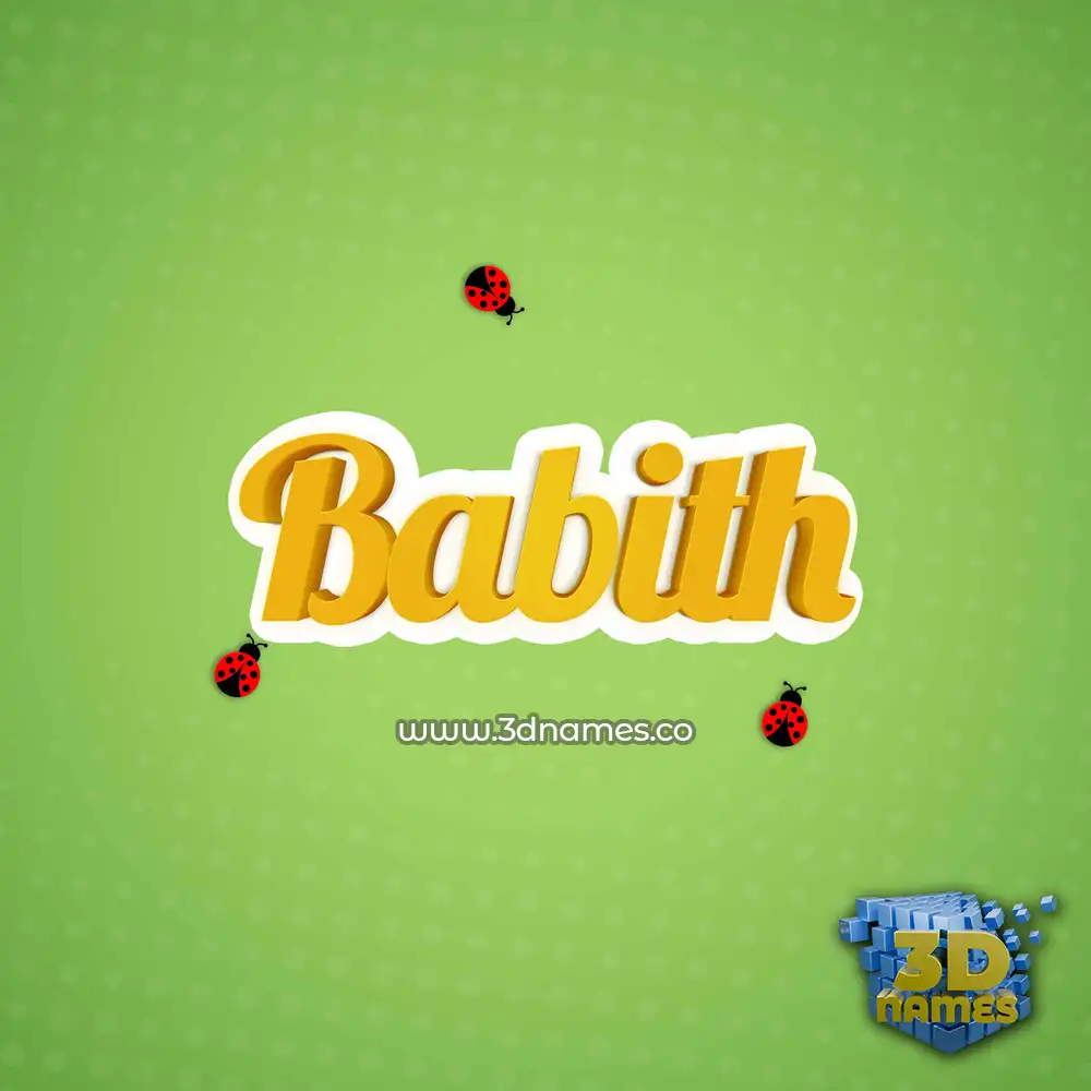 babith in Ladybugs style - 3D name wallpaper