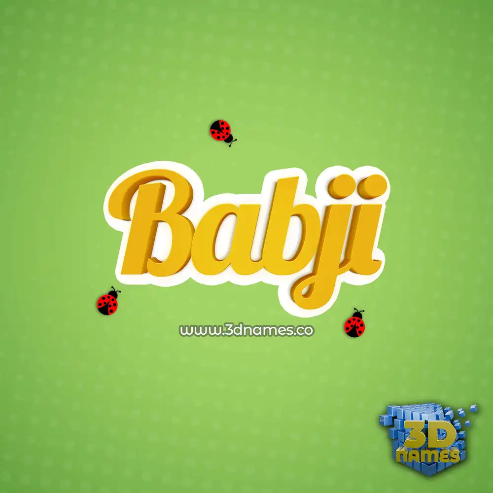 babji in Ladybugs style - 3D name wallpaper