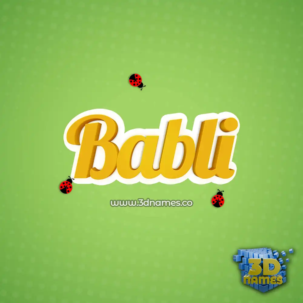 babli in Ladybugs style - 3D name wallpaper