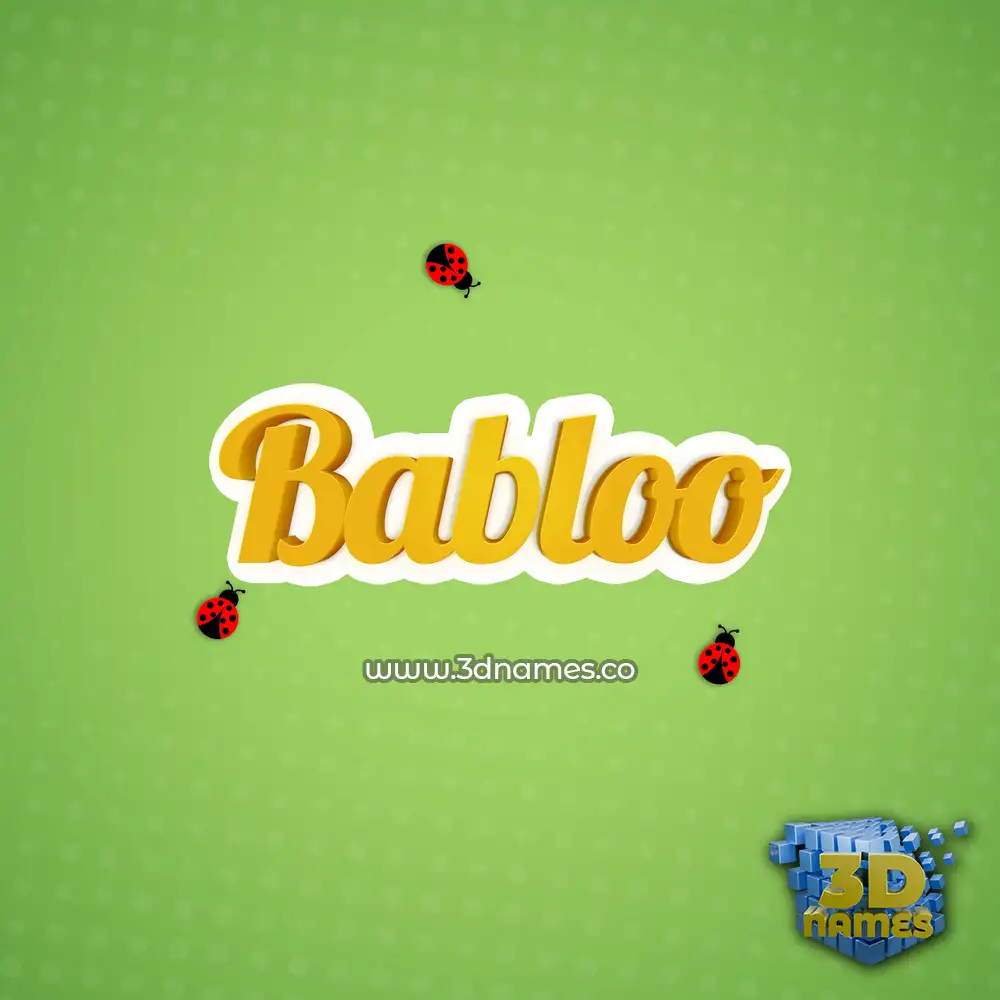 babloo in Ladybugs style - 3D name wallpaper