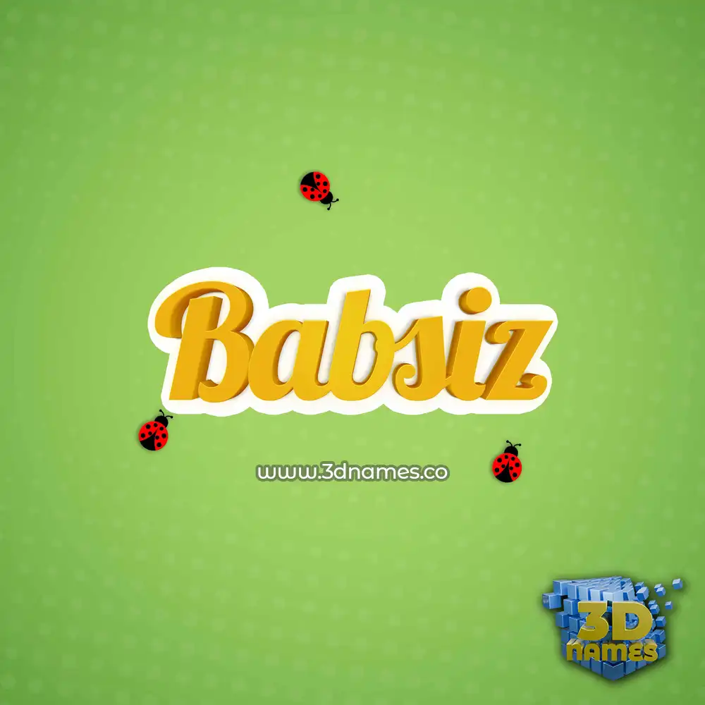 babsiz in Ladybugs style - 3D name wallpaper