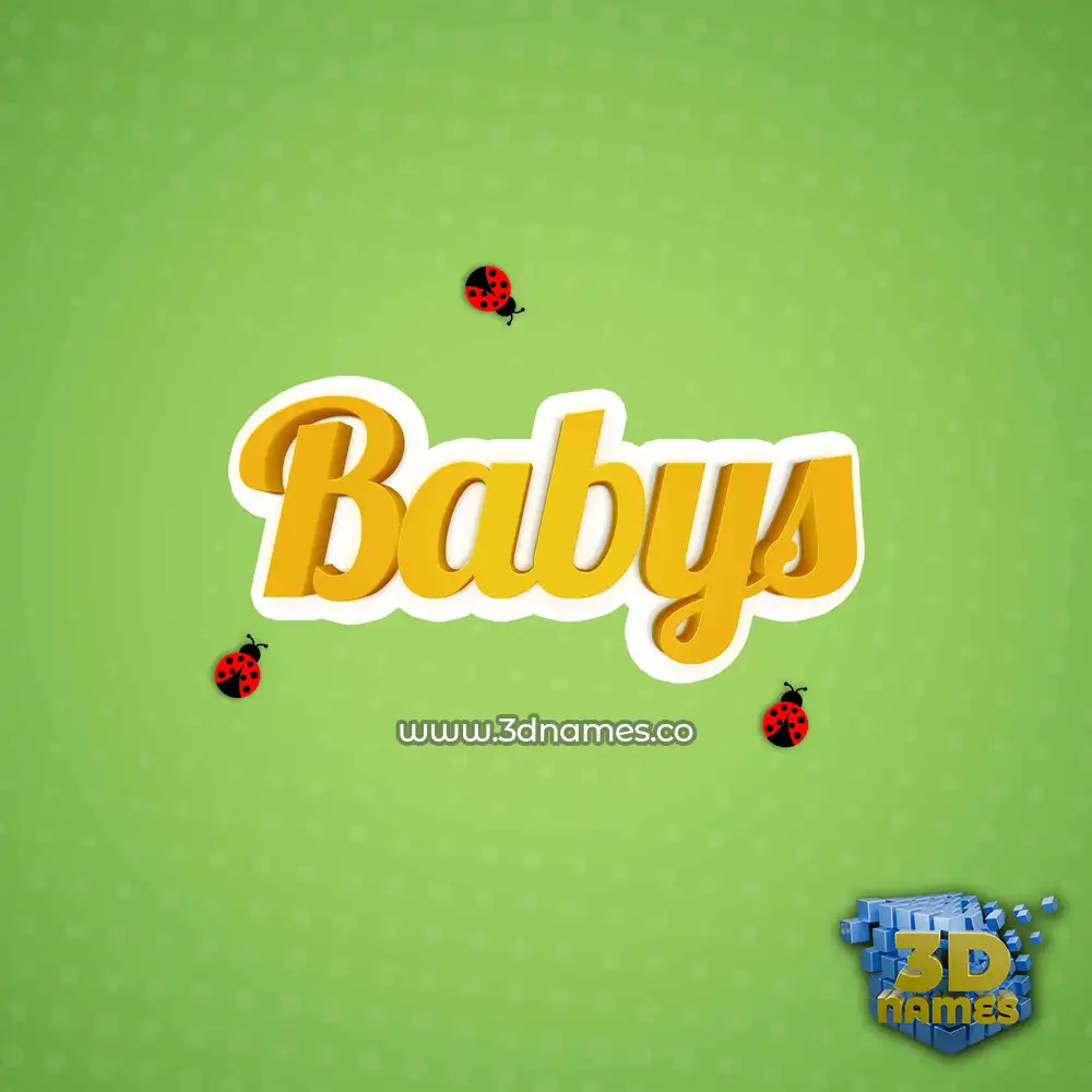 babys in Ladybugs style - 3D name wallpaper