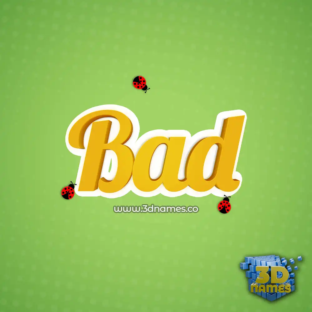 bad in Ladybugs style - 3D name wallpaper
