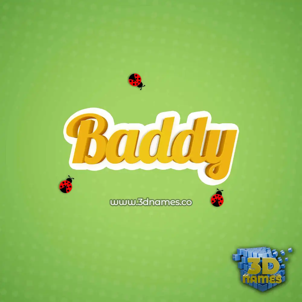 baddy in Ladybugs style - 3D name wallpaper