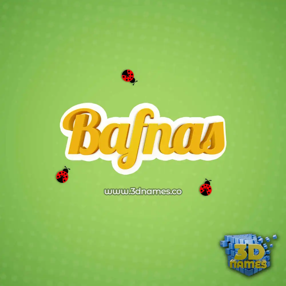 bafnas in Ladybugs style - 3D name wallpaper