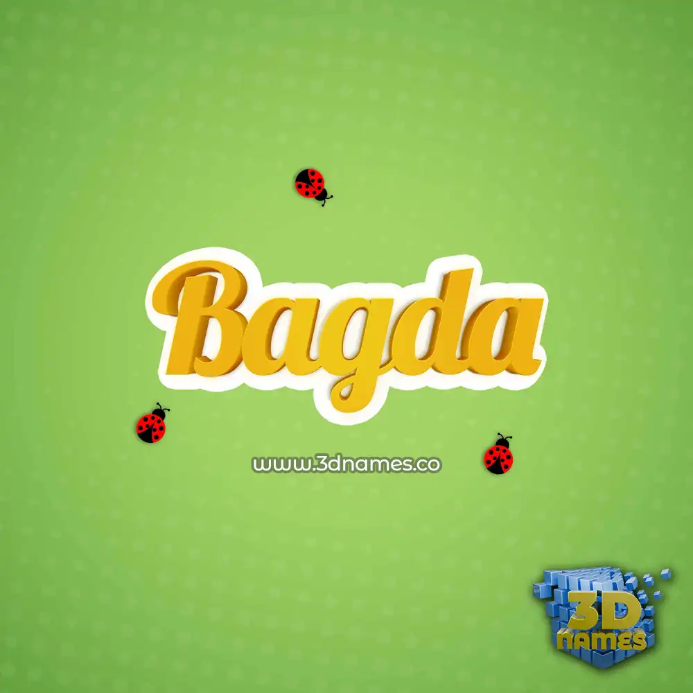 bagda in Ladybugs style - 3D name wallpaper