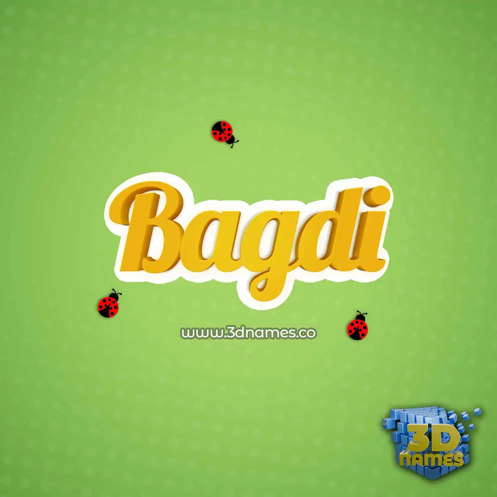 bagdi in Ladybugs style - 3D name wallpaper