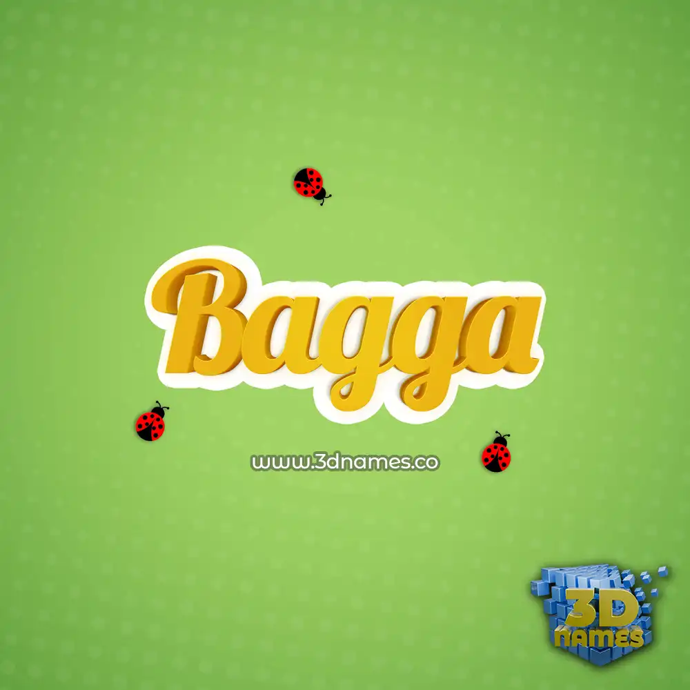 bagga in Ladybugs style - 3D name wallpaper