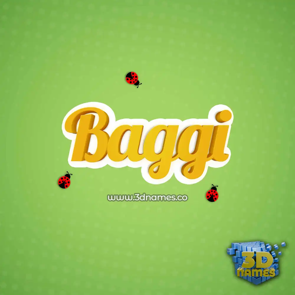 baggi in Ladybugs style - 3D name wallpaper