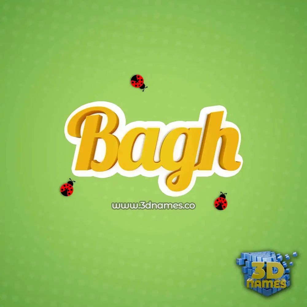 bagh in Ladybugs style - 3D name wallpaper