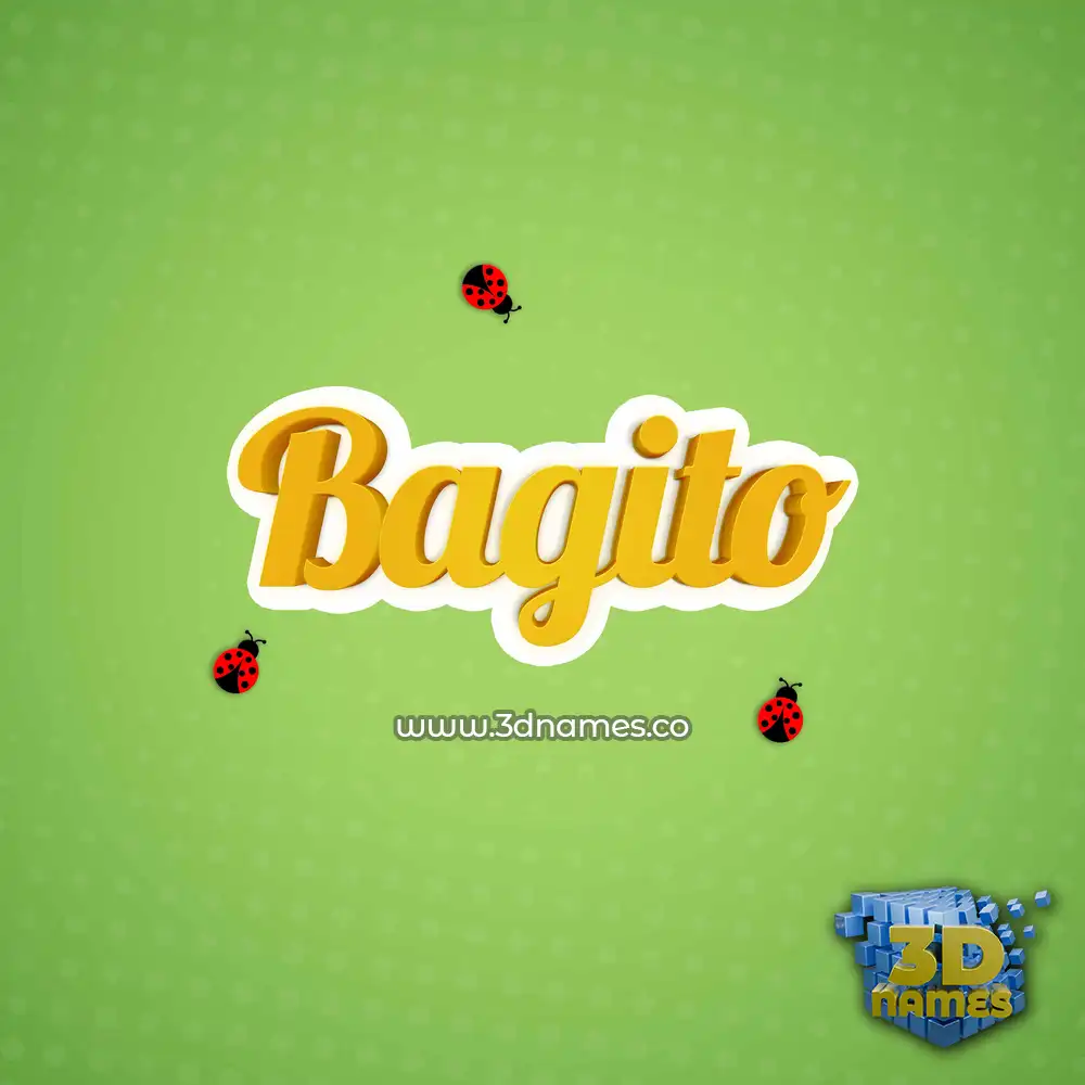 bagito in Ladybugs style - 3D name wallpaper
