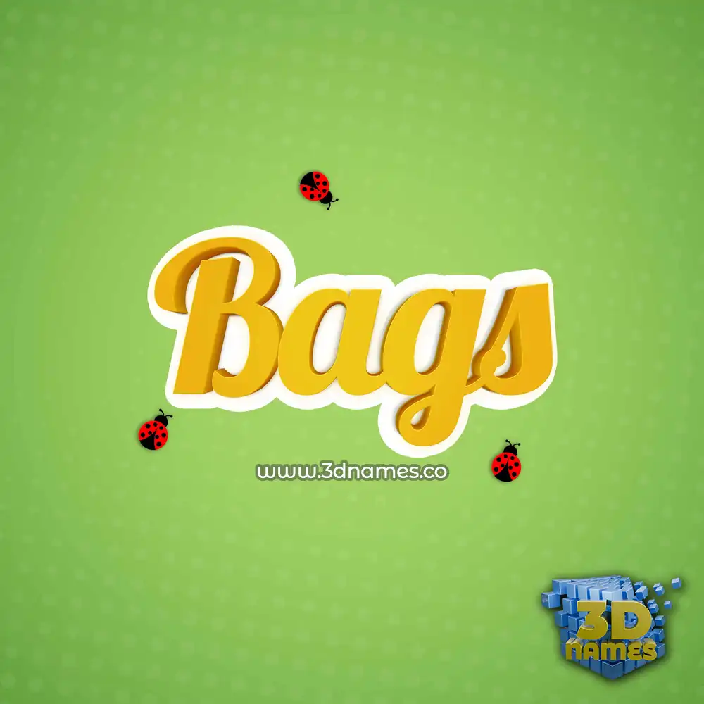bags in Ladybugs style - 3D name wallpaper