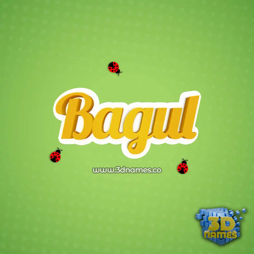 bagul in Ladybugs style - 3D name wallpaper