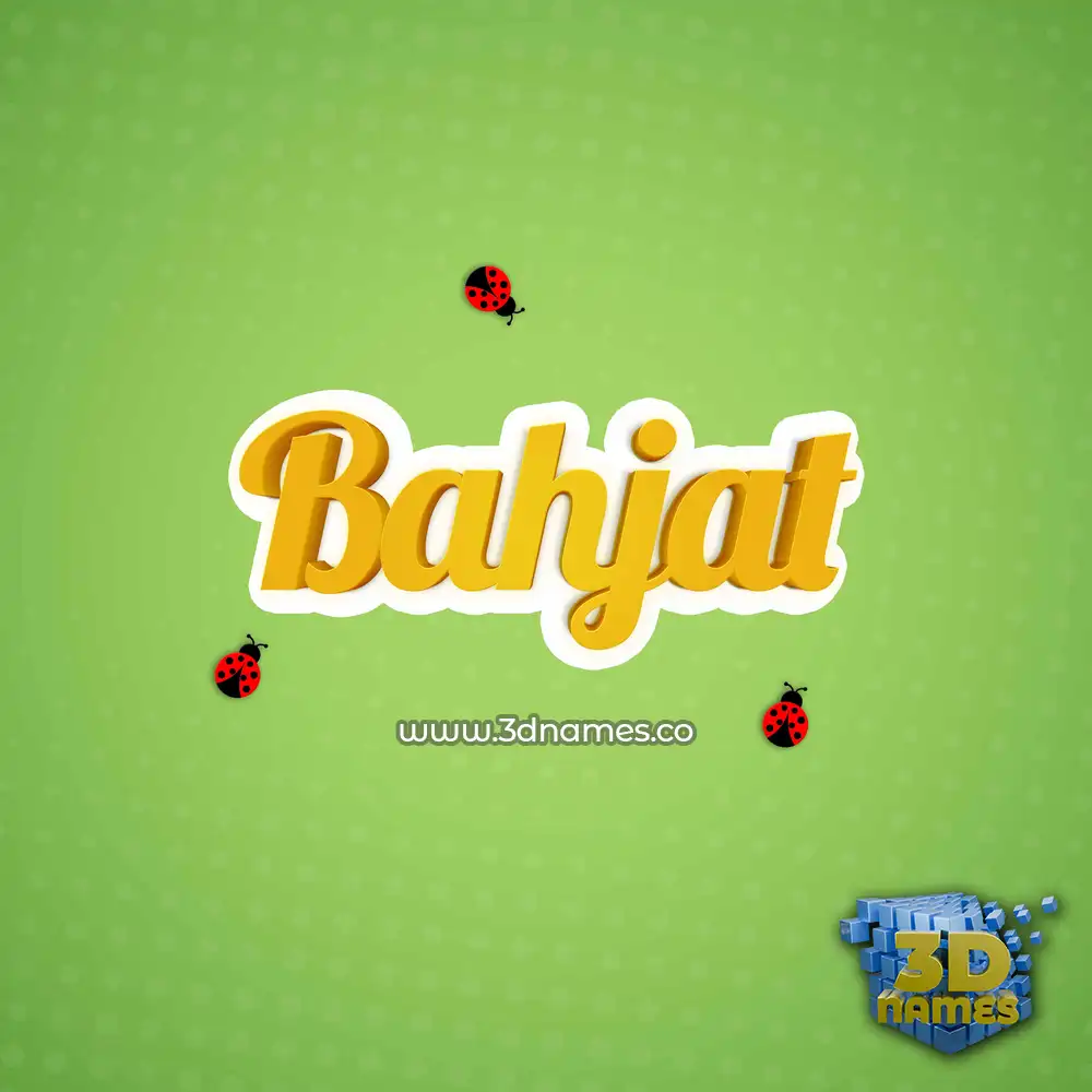 bahjat in Ladybugs style - 3D name wallpaper
