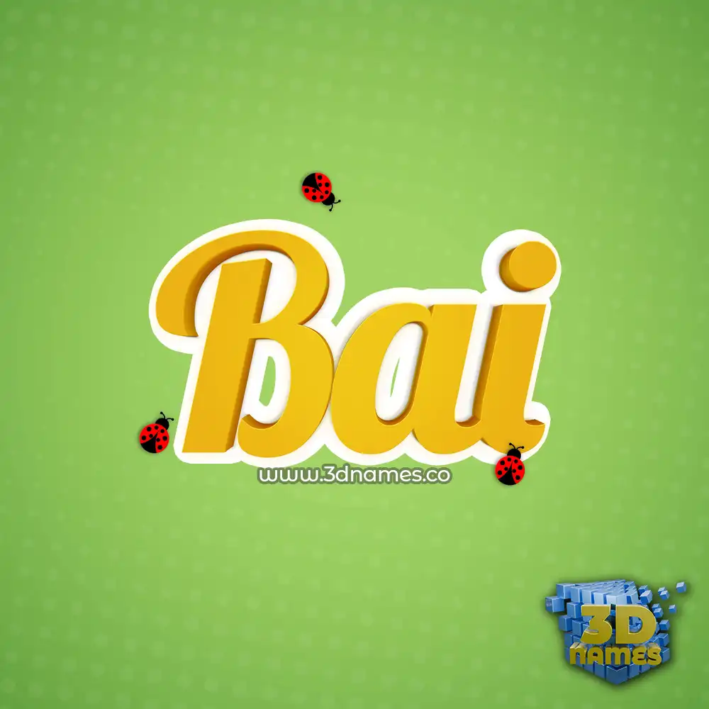 bai in Ladybugs style - 3D name wallpaper