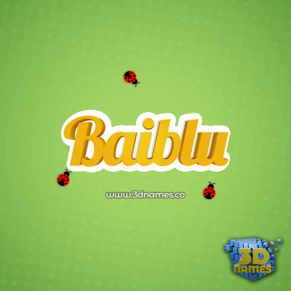 baiblu in Ladybugs style - 3D name wallpaper