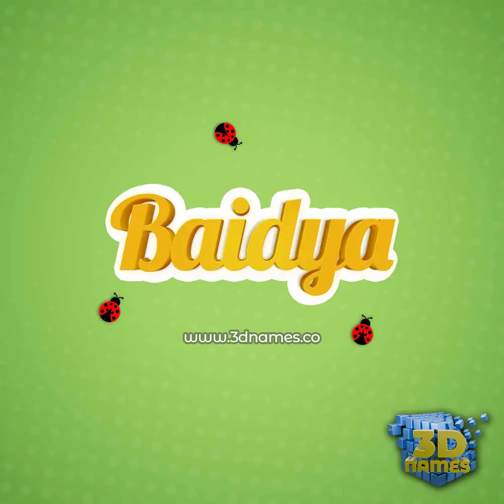 baidya in Ladybugs style - 3D name wallpaper