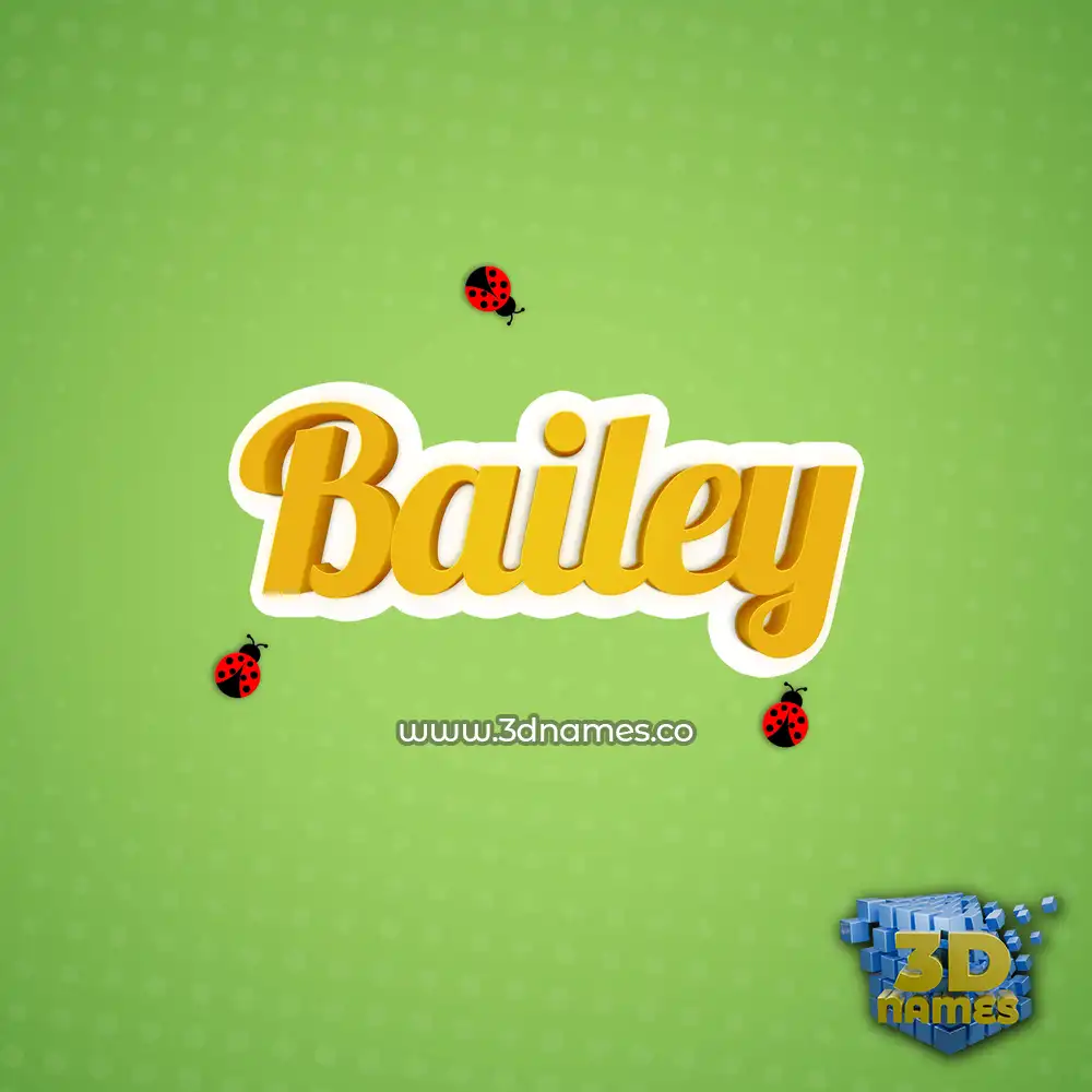 bailey in Ladybugs style - 3D name wallpaper
