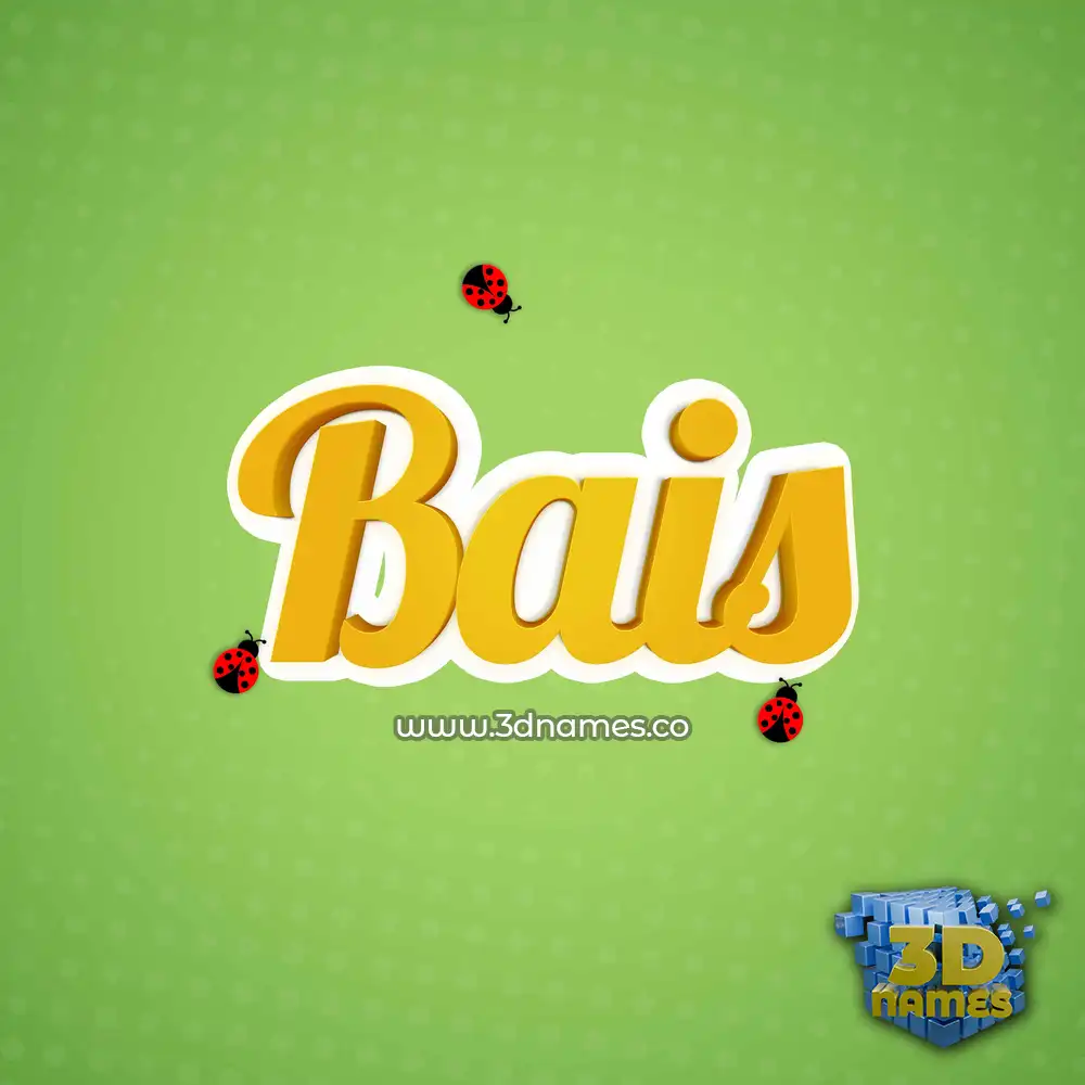 bais in Ladybugs style - 3D name wallpaper