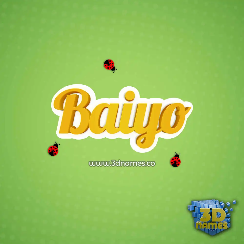 baiyo in Ladybugs style - 3D name wallpaper