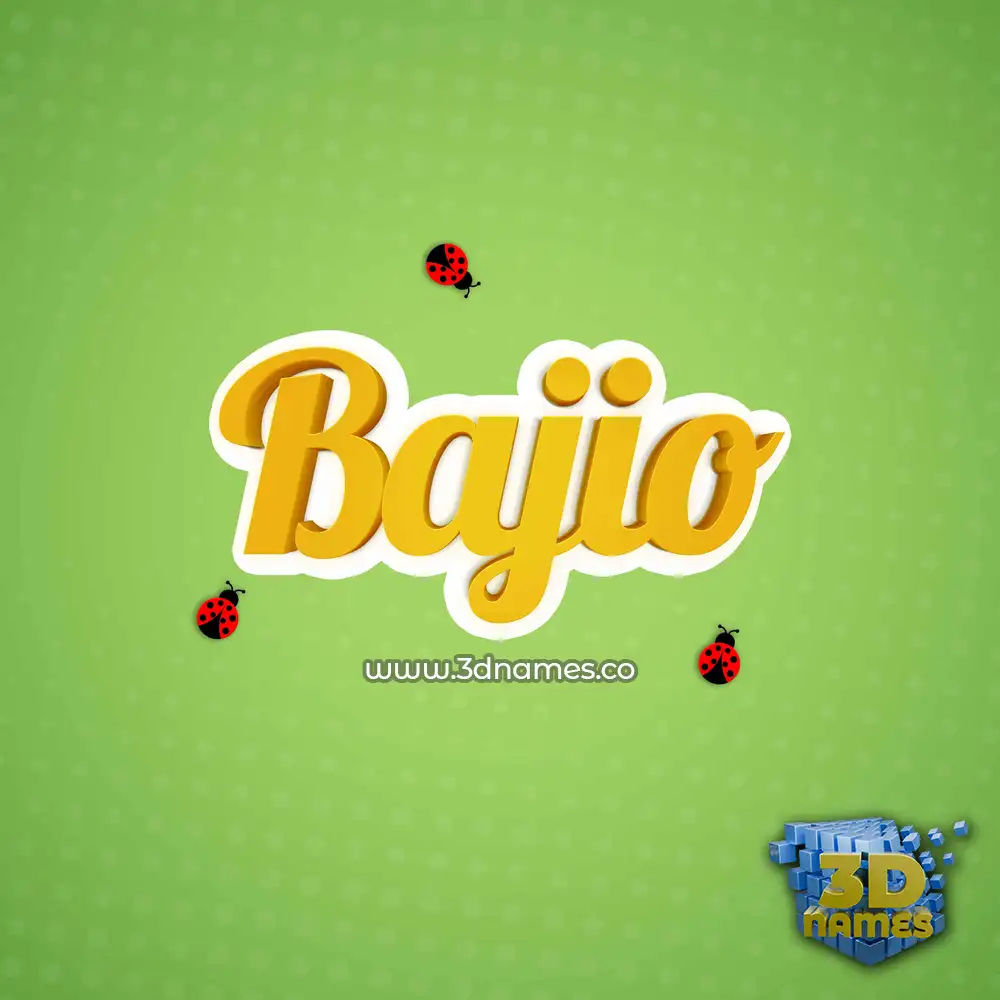 bajio in Ladybugs style - 3D name wallpaper