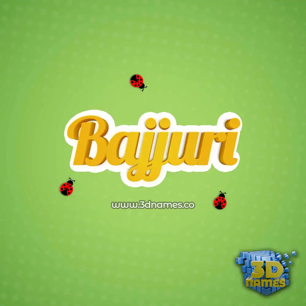 bajjuri in Ladybugs style - 3D name wallpaper