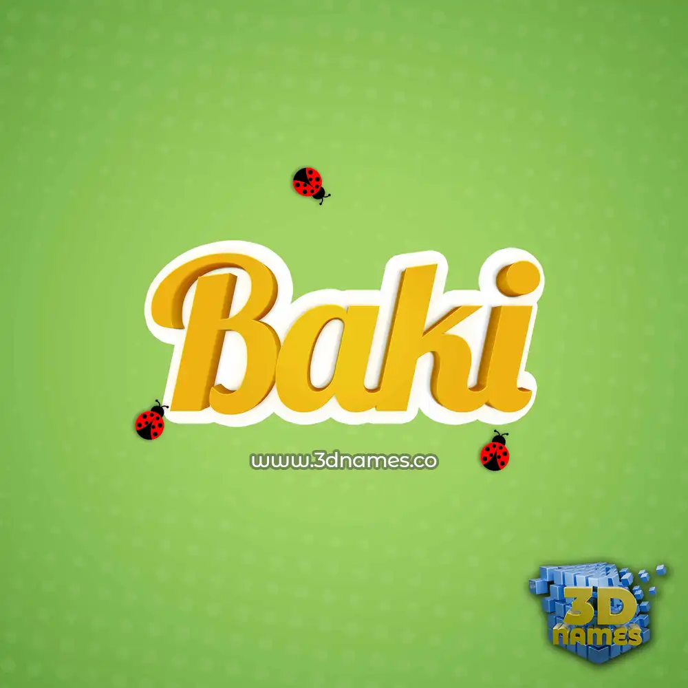 baki in Ladybugs style - 3D name wallpaper
