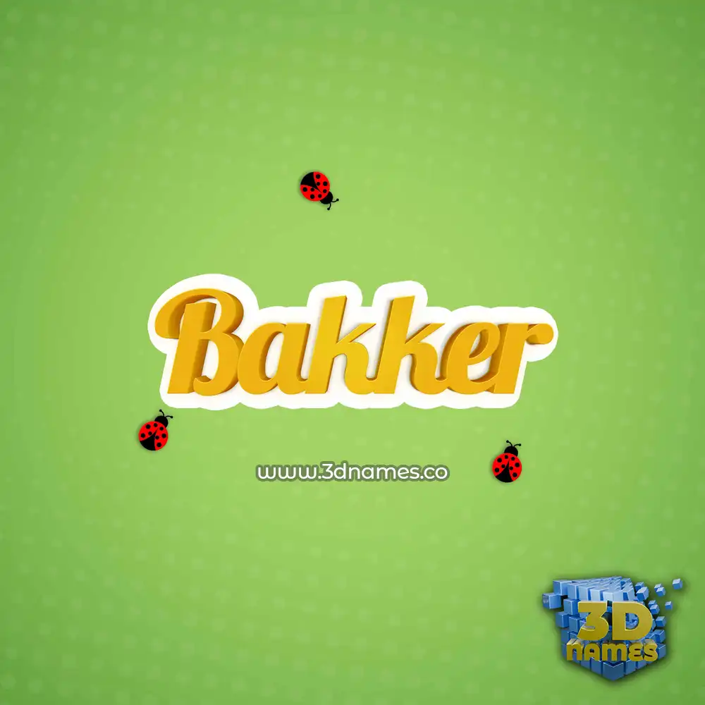 bakker in Ladybugs style - 3D name wallpaper