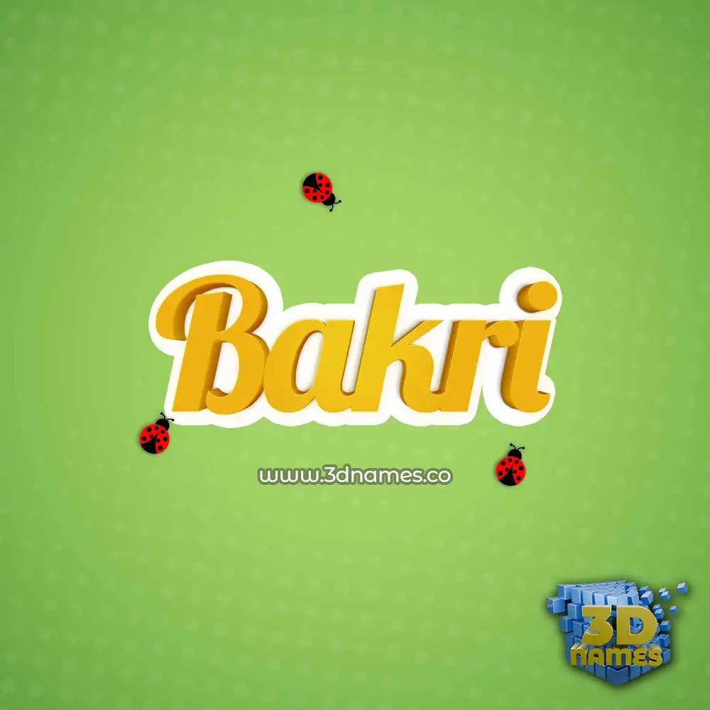 bakri in Ladybugs style - 3D name wallpaper
