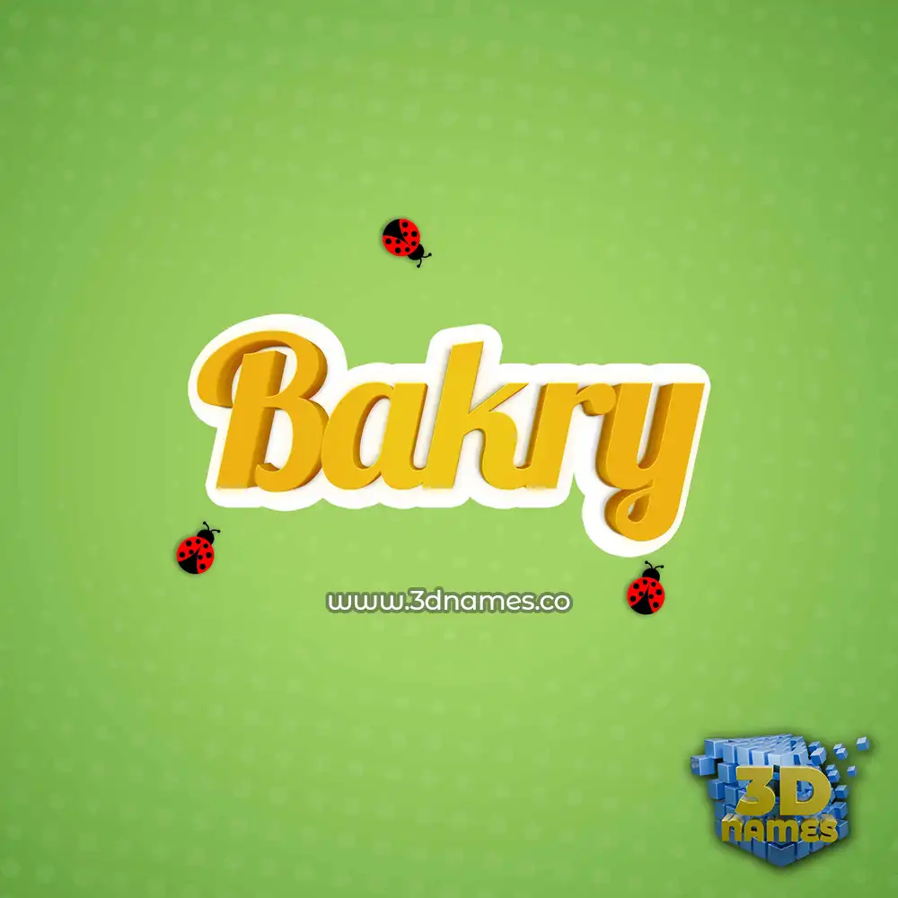 bakry in Ladybugs style - 3D name wallpaper