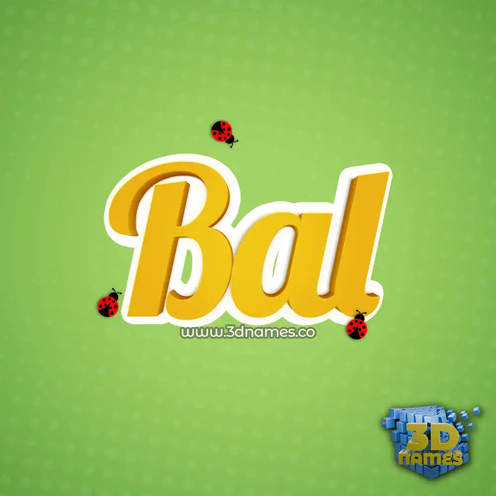 bal in Ladybugs style - 3D name wallpaper