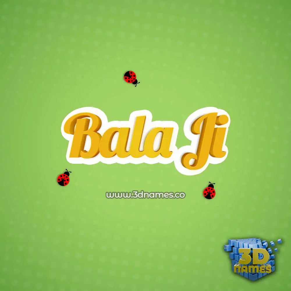 bala ji in Ladybugs style - 3D name wallpaper