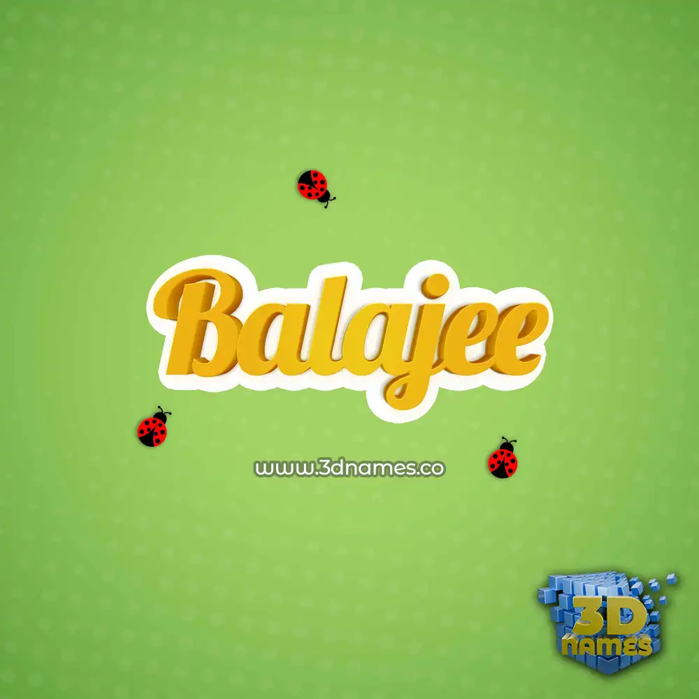 balajee in Ladybugs style - 3D name wallpaper