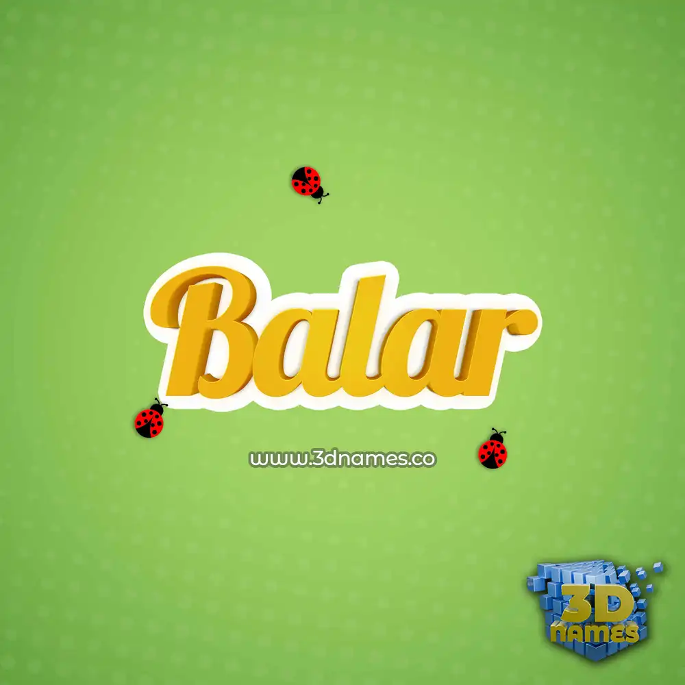 balar in Ladybugs style - 3D name wallpaper