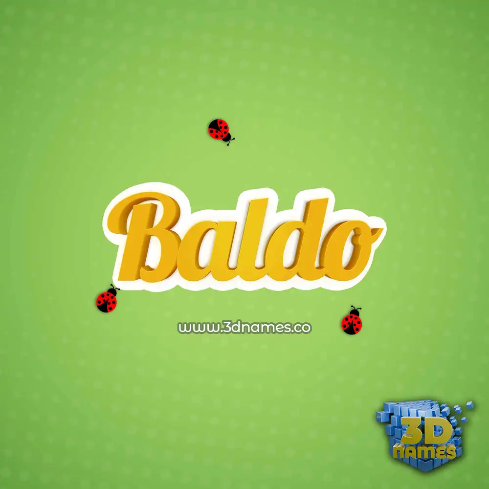 baldo in Ladybugs style - 3D name wallpaper