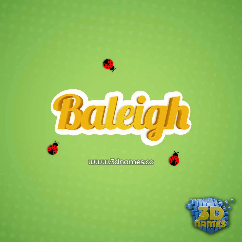 baleigh in Ladybugs style - 3D name wallpaper