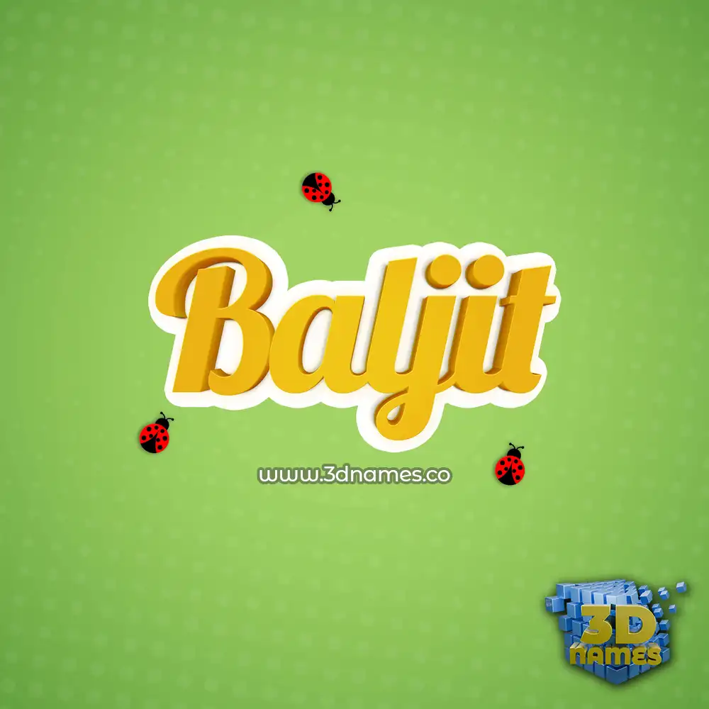 baljit in Ladybugs style - 3D name wallpaper