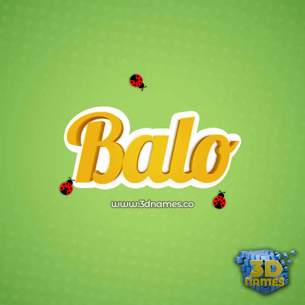 balo in Ladybugs style - 3D name wallpaper