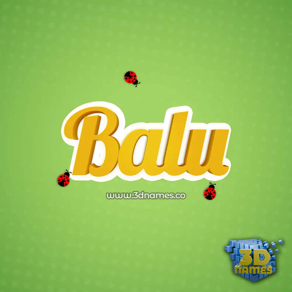 balu in Ladybugs style - 3D name wallpaper