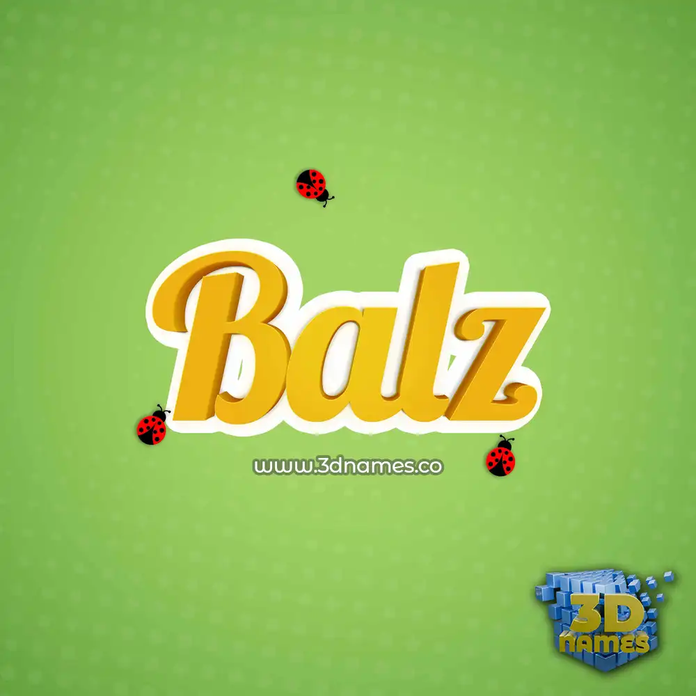 balz in Ladybugs style - 3D name wallpaper