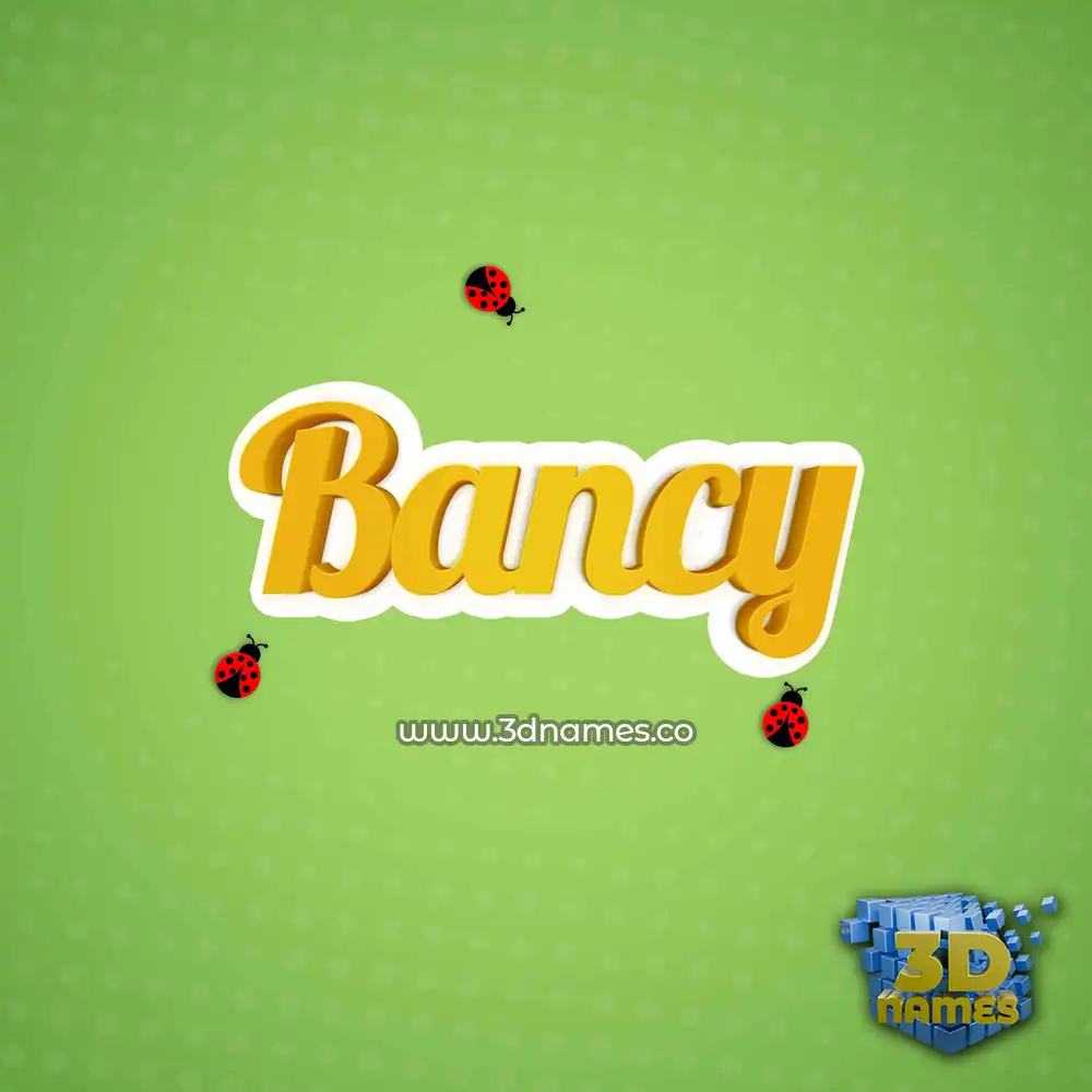 bancy in Ladybugs style - 3D name wallpaper