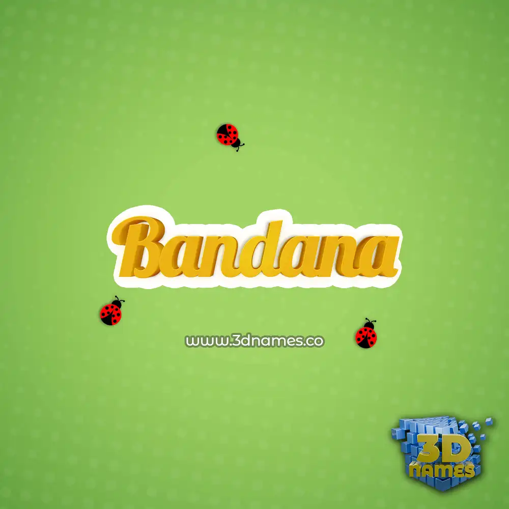 bandana in Ladybugs style - 3D name wallpaper