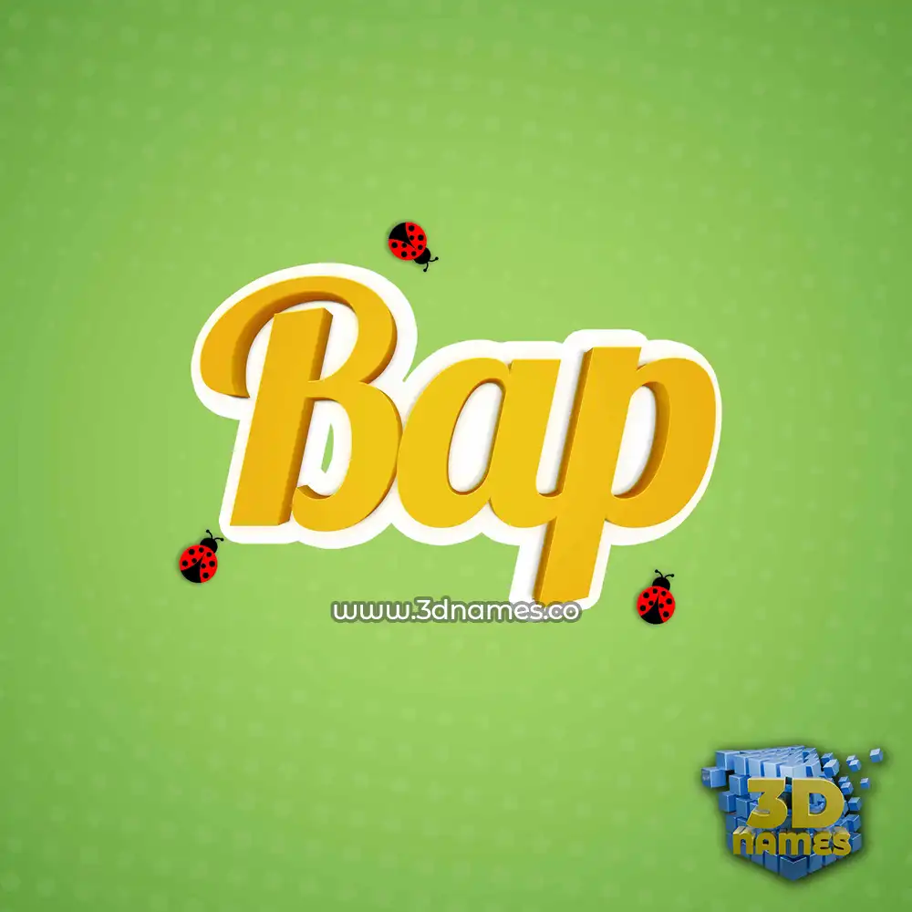 bap in Ladybugs style - 3D name wallpaper