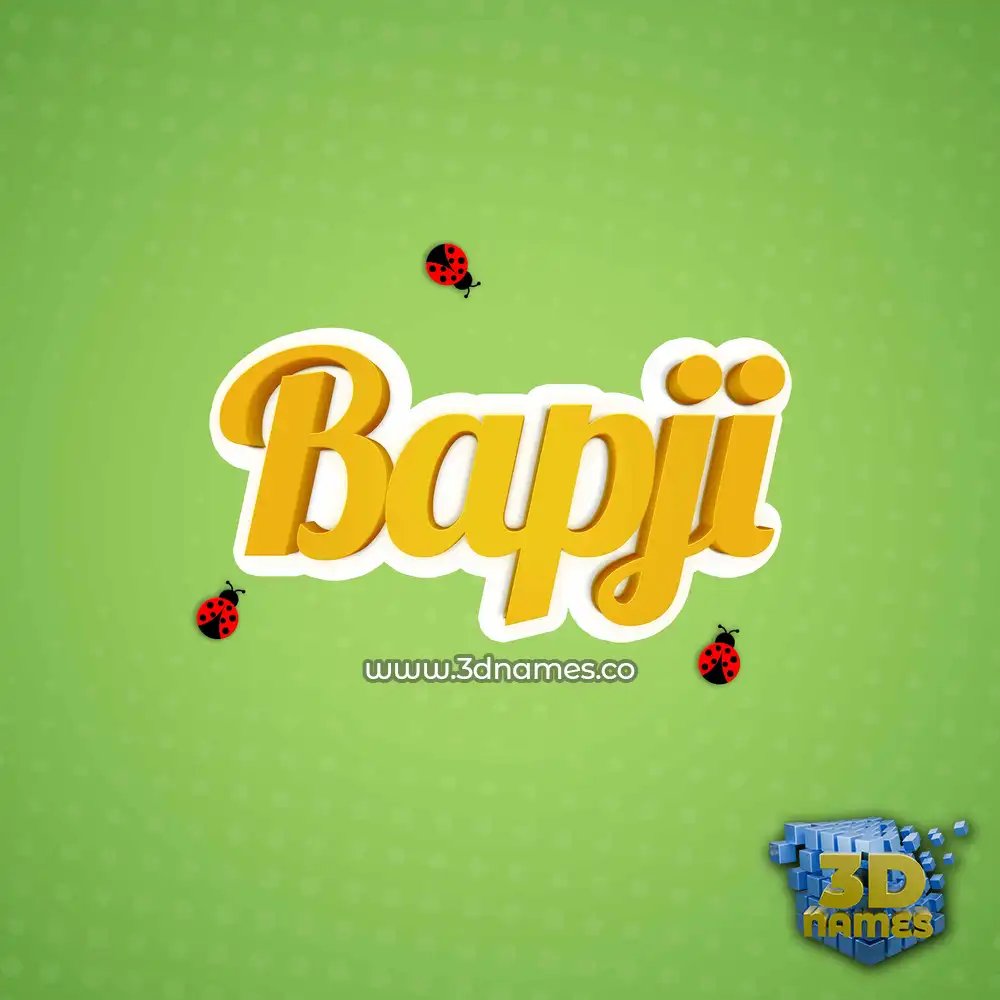 bapji in Ladybugs style - 3D name wallpaper