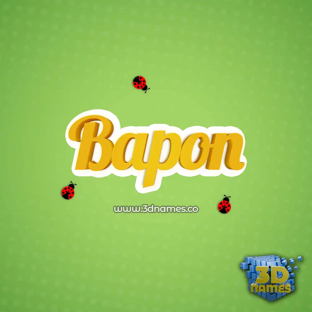 bapon in Ladybugs style - 3D name wallpaper